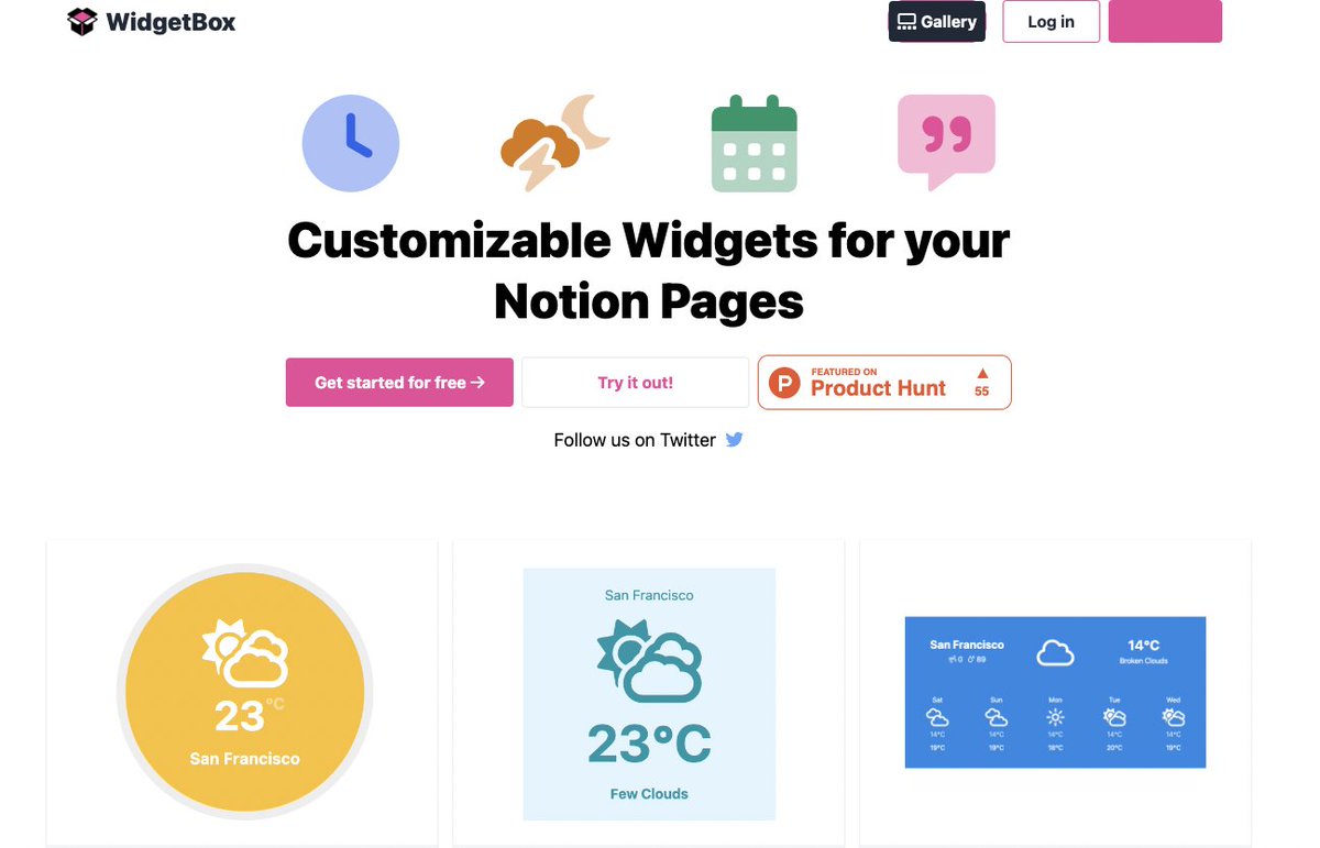 screenshot showing widgetbox.com home page